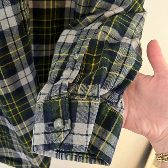 Eddie Bauer Mens Multicolor Flannel Plaid Shirt Button Down 2XL Relaxed Fit - Picture 3 of 7